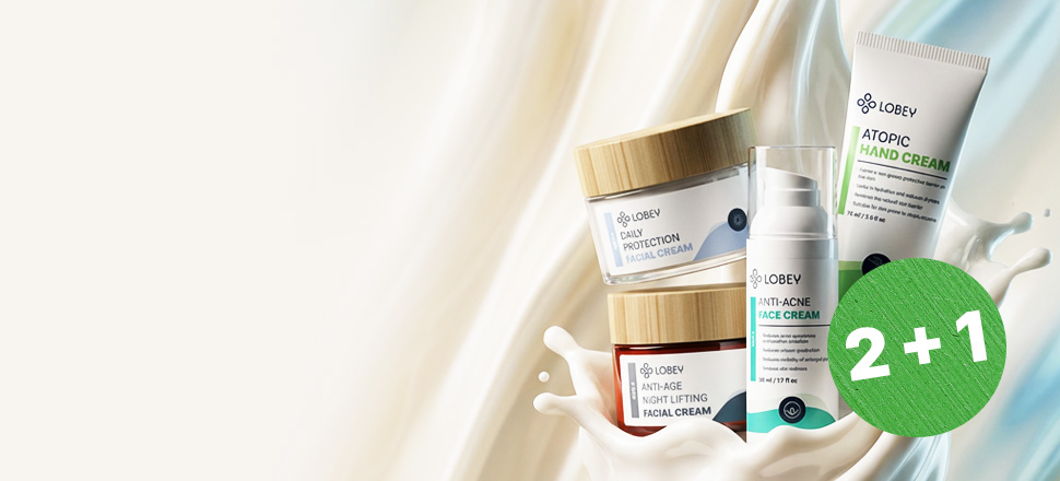 2 + 1 zadarmo na krémy LOBEY